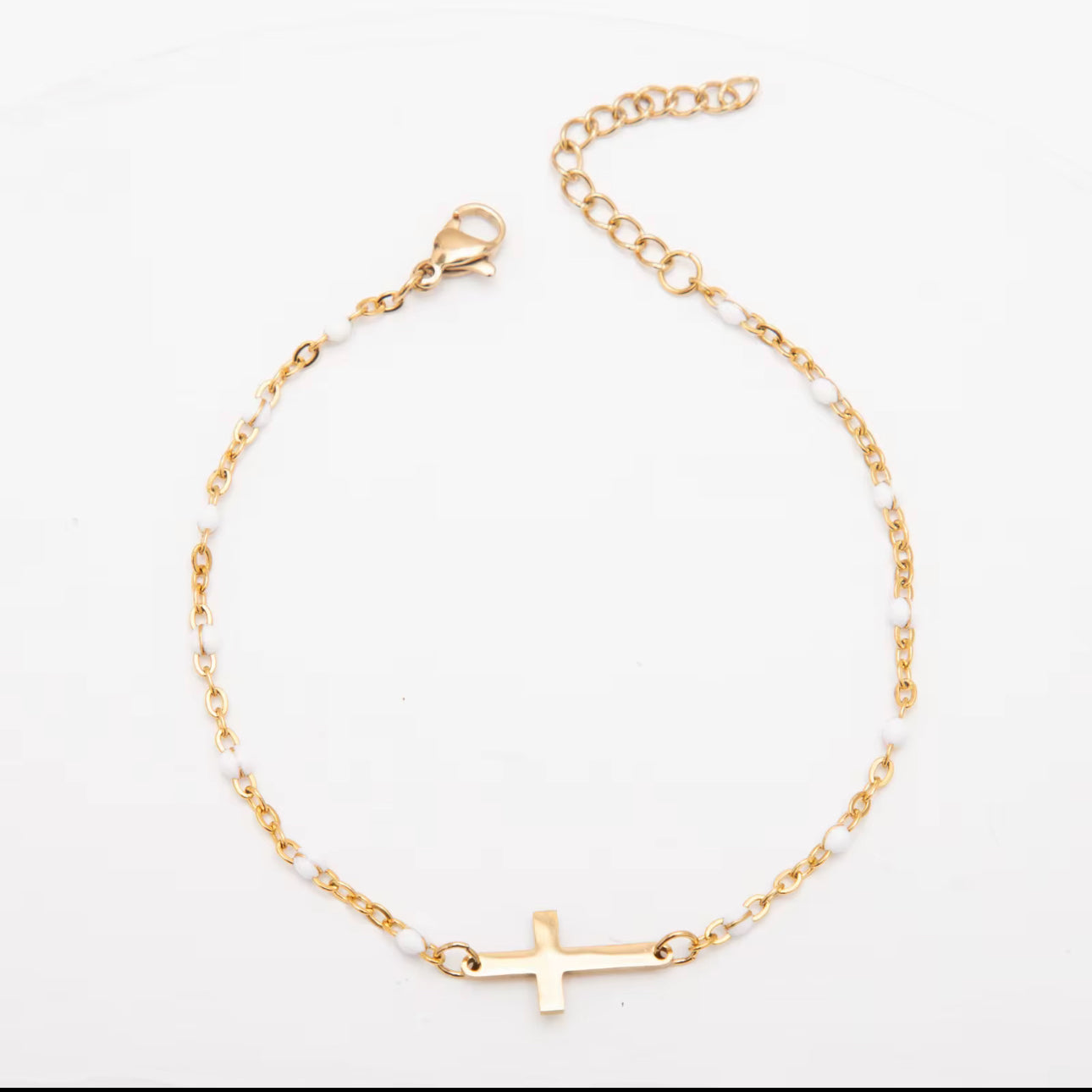 Dotted Cross Bracelet