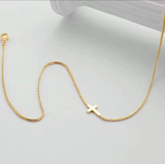 Anchor of Hope Cross - Box Chain