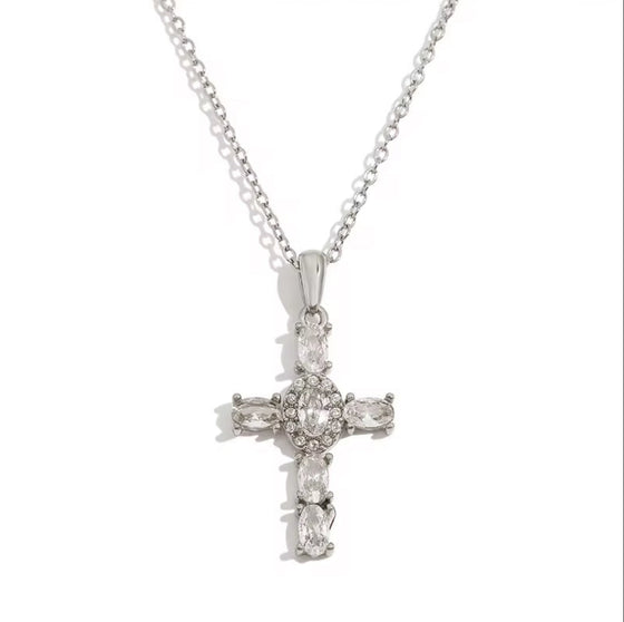 Kingdom Glow Oval Diamond Cross