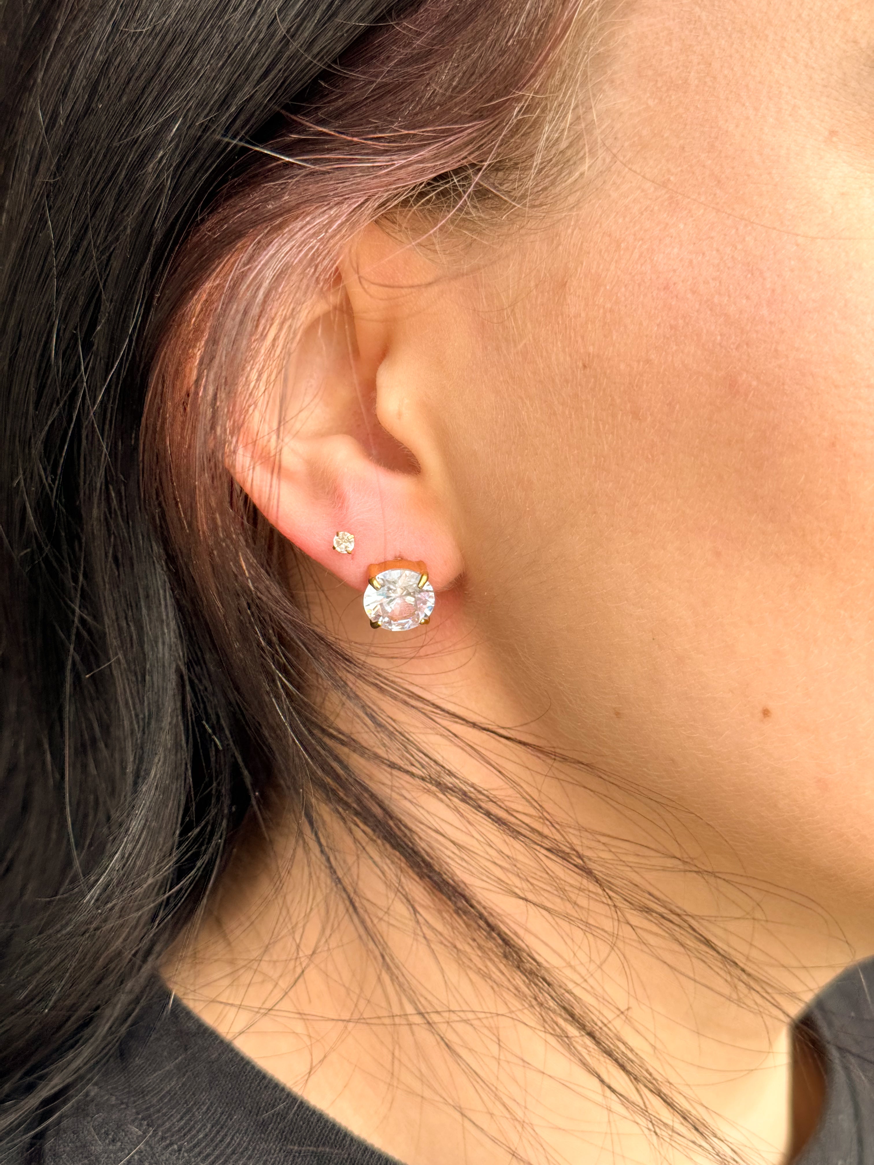 Large Diamond Stud – Zaana Jewelry