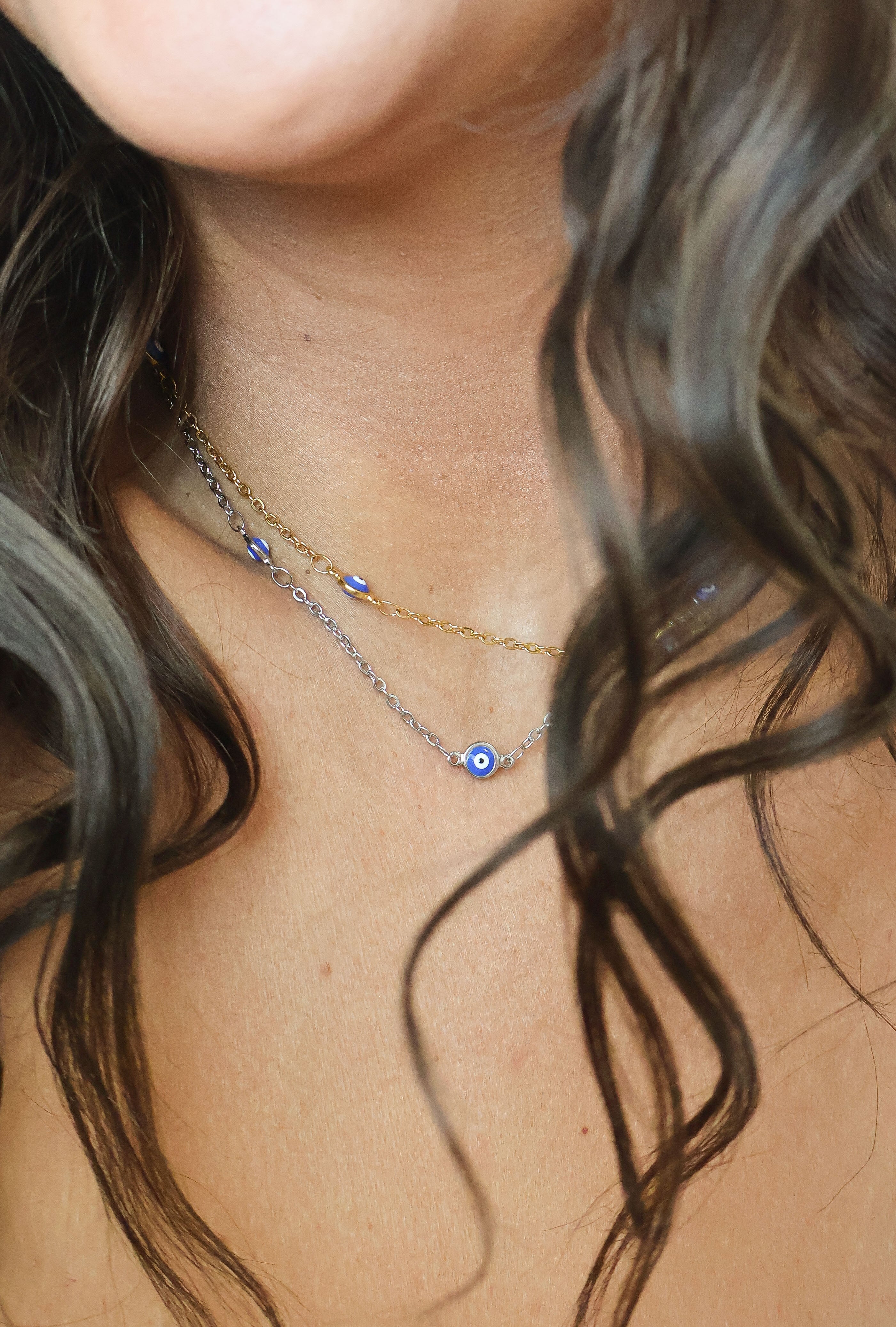 Greece Evil Eye Necklace – Zaana Jewelry