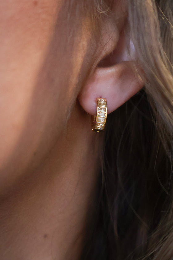Baguette Brilliance Diamond Zaana Hoops