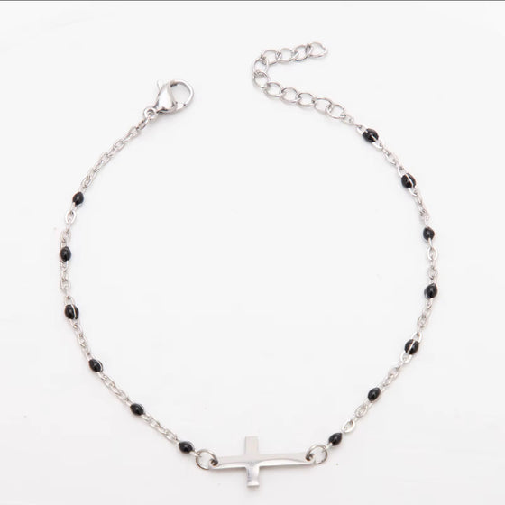 Dotted Cross Bracelet