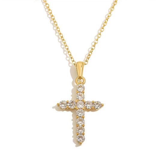 Divine Diamond Cross Necklace – Zaana Jewelry