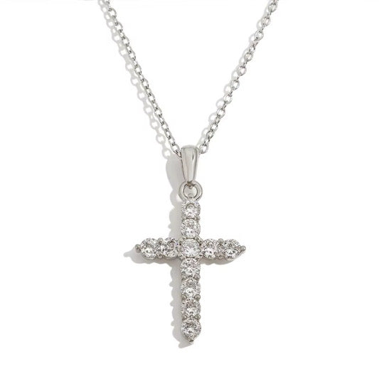 Divine Diamond Cross Necklace – Zaana Jewelry