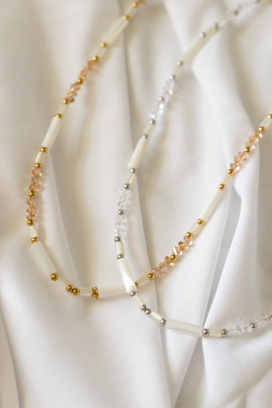 Champagne Radiance Bead Necklace