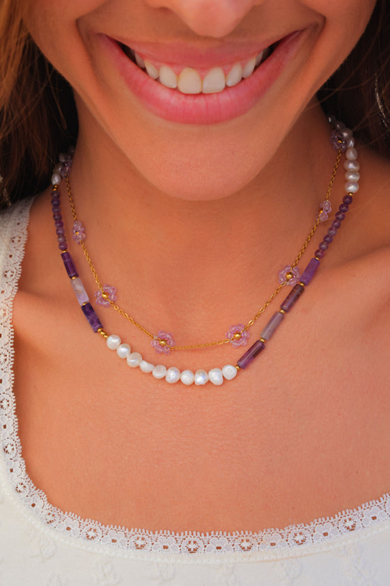Amethyst Marble Necklace