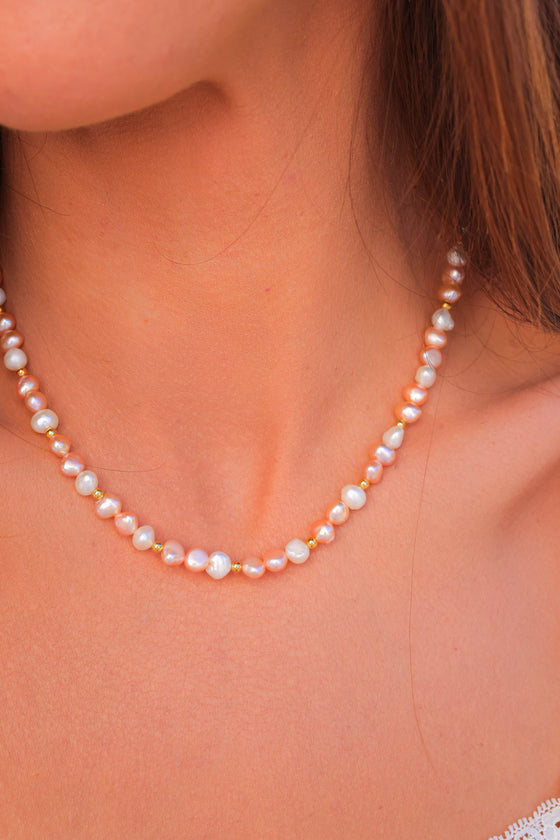 Zaana Champagne Ocean Pearl Necklace