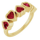 Five-Stone Heart Ring