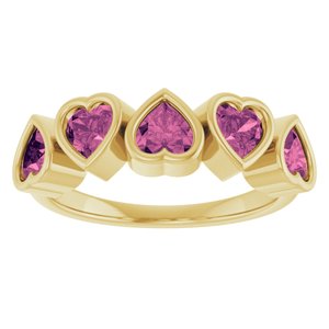 Five-Stone Heart Ring