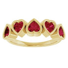 Five-Stone Heart Ring